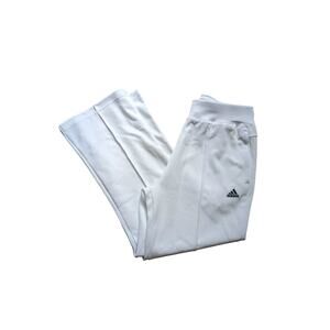 Adidas Womens Large Drawstring White Color Xpress Flare Pants Sweatpants NEW